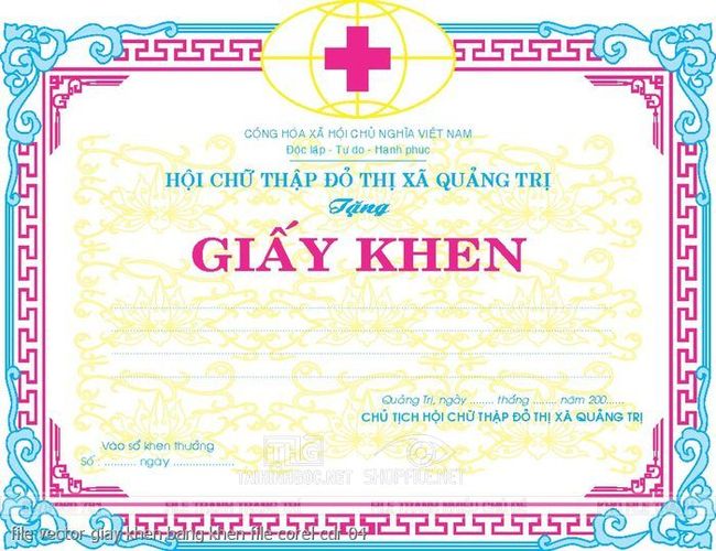 file vector giay khen bang khen file corel cdr 04