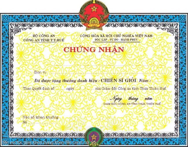 file vector giay khen bang khen file corel cdr 05