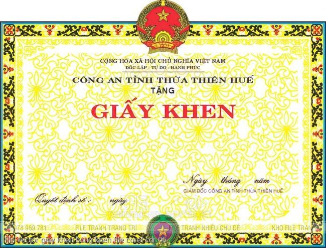 file vector giay khen bang khen file corel cdr 06