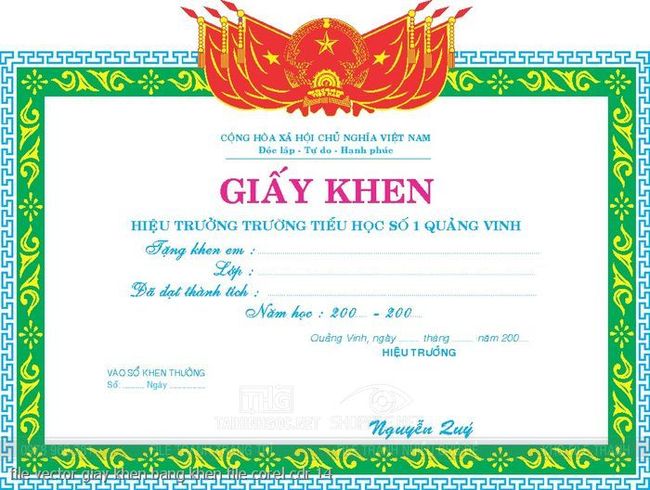 file vector giay khen bang khen file corel cdr 14
