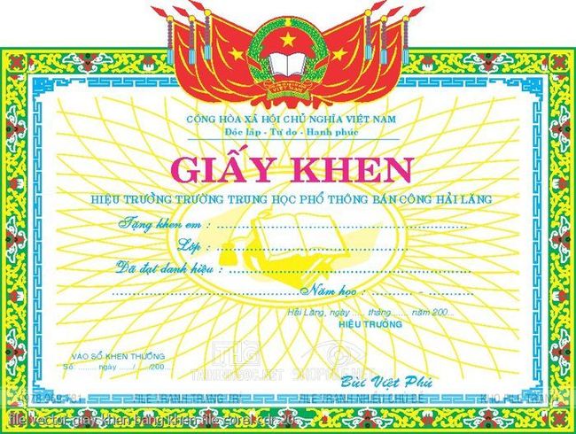 file vector giay khen bang khen file corel cdr 20