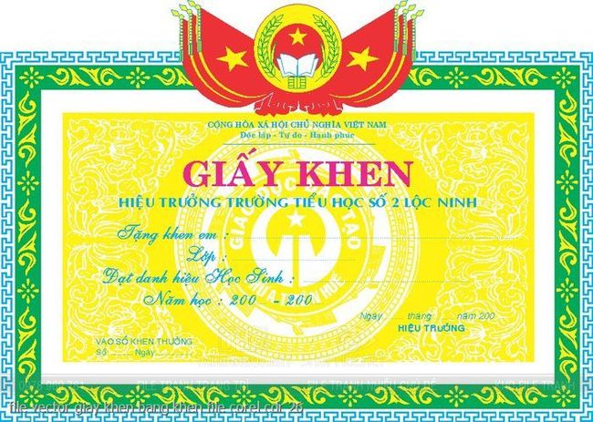 file vector giay khen bang khen file corel cdr 26