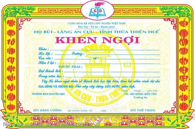 file vector giay khen bang khen file corel cdr 28