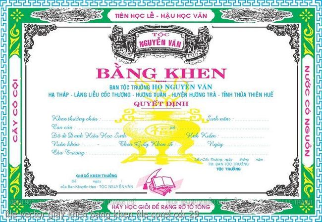 file vector giay khen bang khen file corel cdr 29