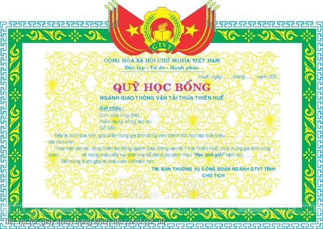 file vector giay khen bang khen file corel cdr 30