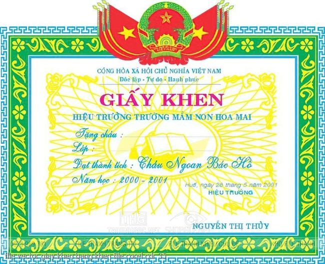 file vector giay khen bang khen file corel cdr 35