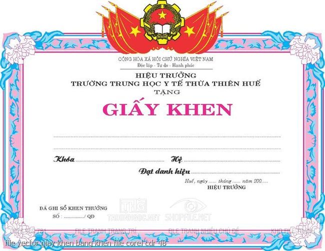 file vector giay khen bang khen file corel cdr 48