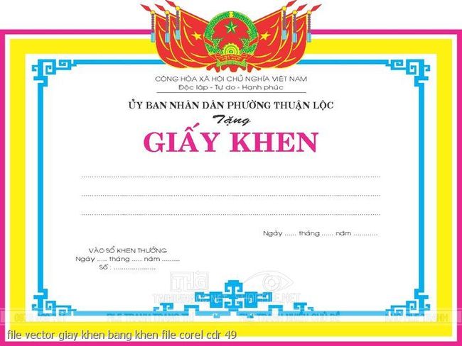 file vector giay khen bang khen file corel cdr 49