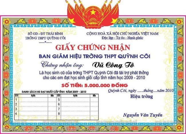 file vector giay khen bang khen file corel cdr 58