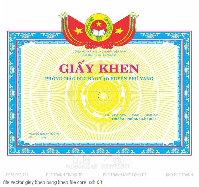 file vector giay khen bang khen file corel cdr 63