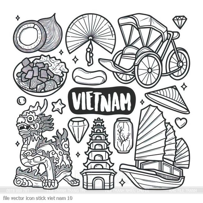file vector icon stick viet nam 10