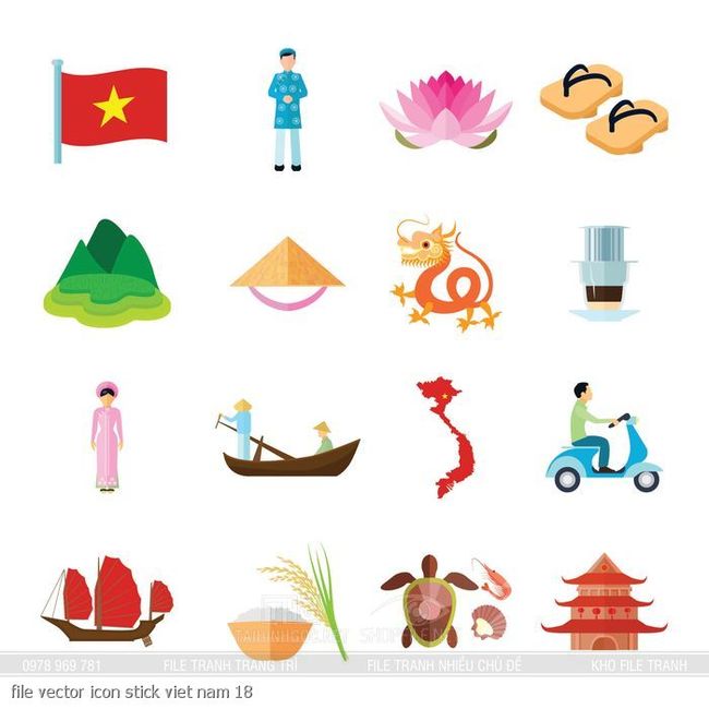 file vector icon stick viet nam 18