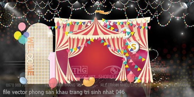 file vector phong san khau trang tri sinh nhat 046