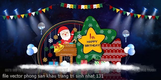 file vector phong san khau trang tri sinh nhat 131