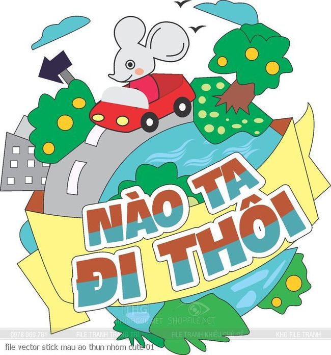 file vector stick mau ao thun nhom cute 01