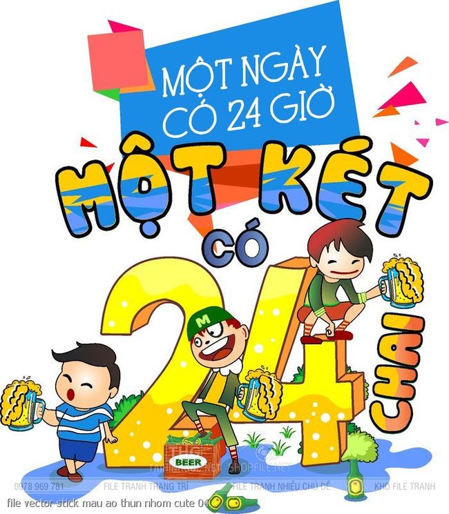 file vector stick mau ao thun nhom cute 04