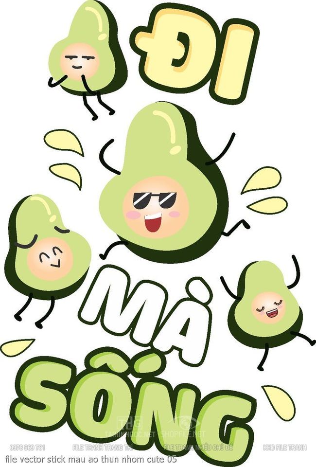 file vector stick mau ao thun nhom cute 05
