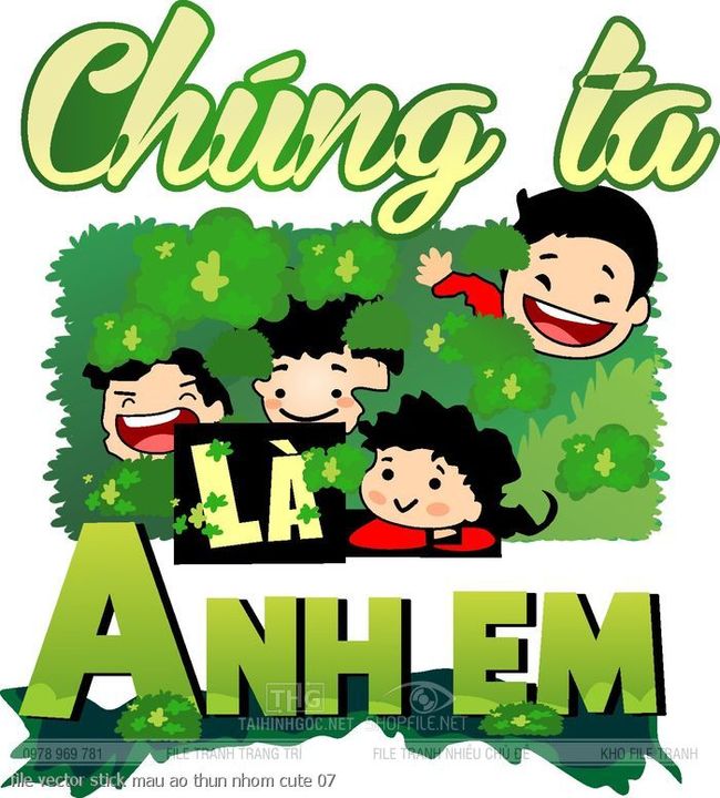file vector stick mau ao thun nhom cute 07