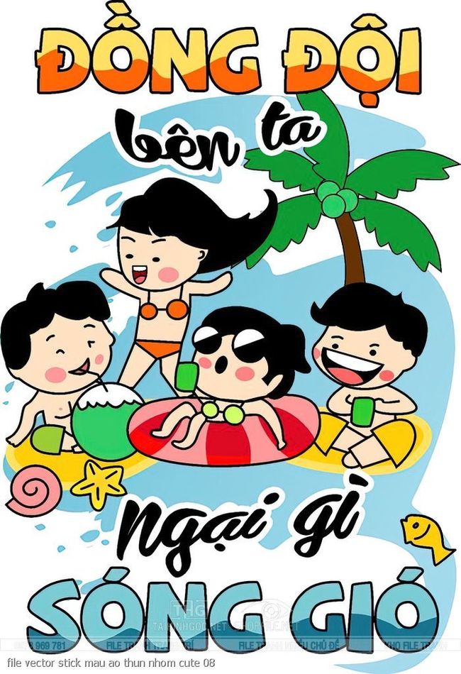 file vector stick mau ao thun nhom cute 08