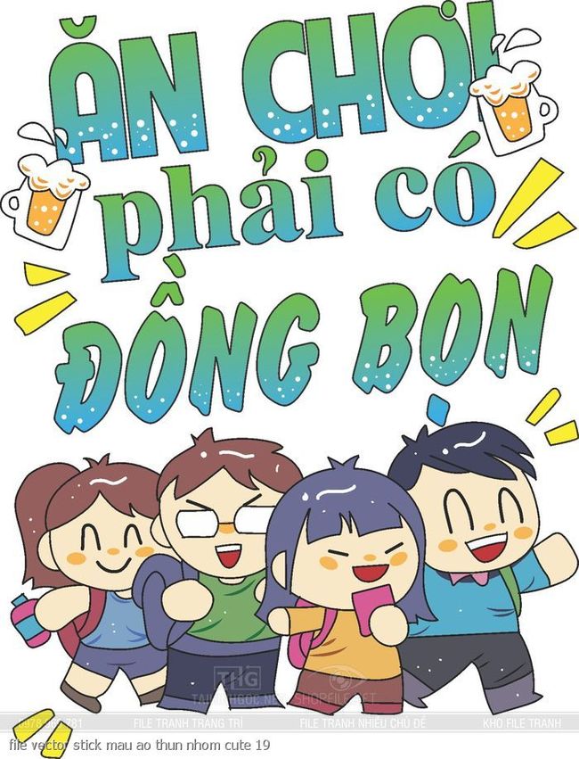 file vector stick mau ao thun nhom cute 19