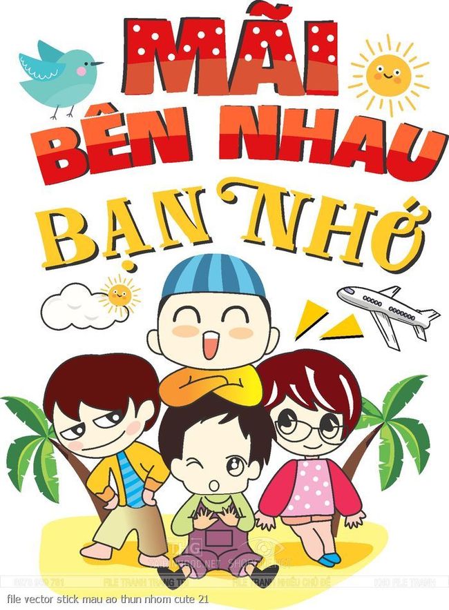 file vector stick mau ao thun nhom cute 21