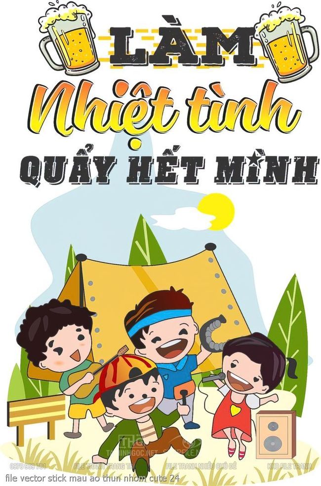 file vector stick mau ao thun nhom cute 24