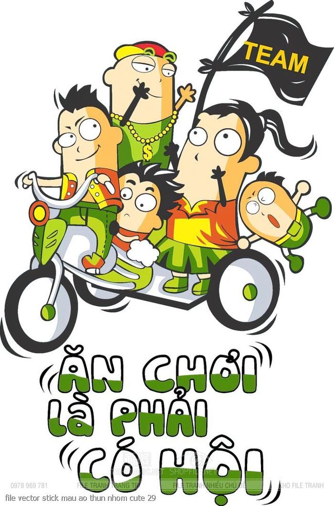 file vector stick mau ao thun nhom cute 29