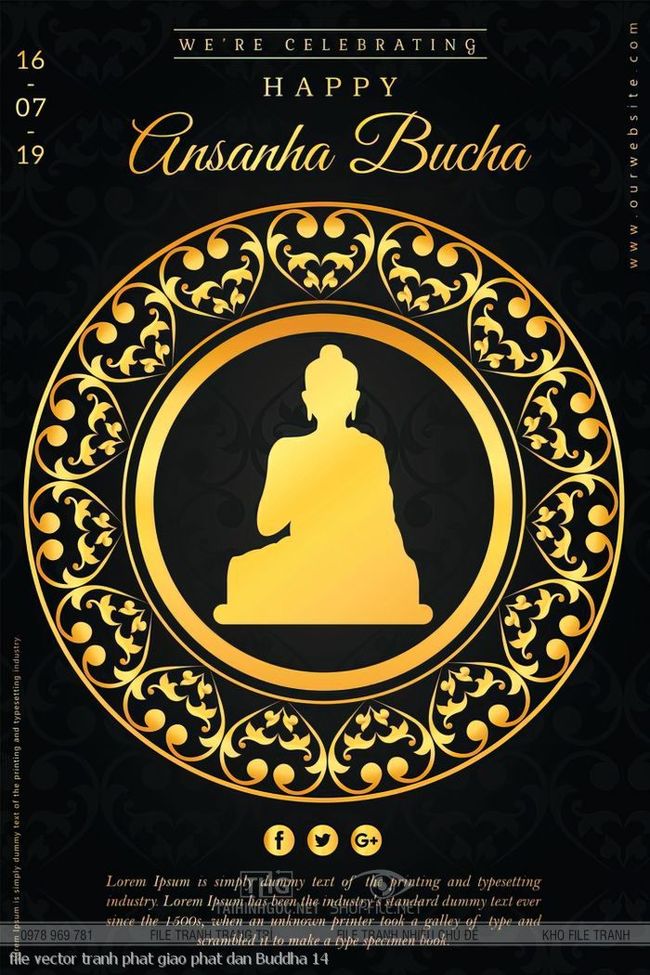 file vector tranh phat giao phat dan Buddha 14