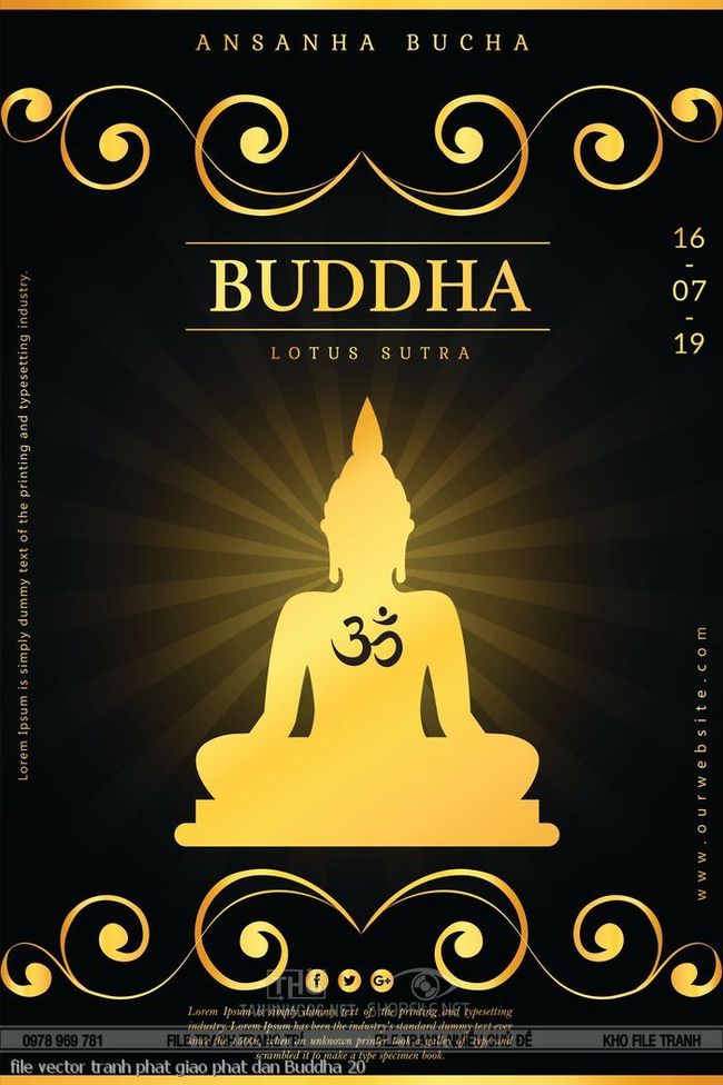 file vector tranh phat giao phat dan Buddha 20