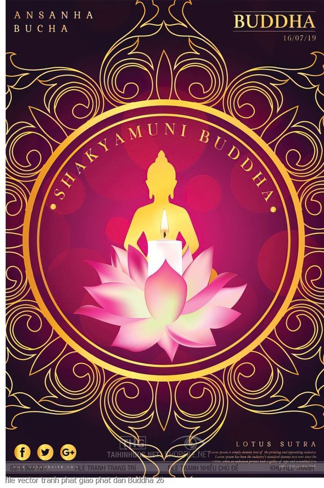 file vector tranh phat giao phat dan Buddha 26