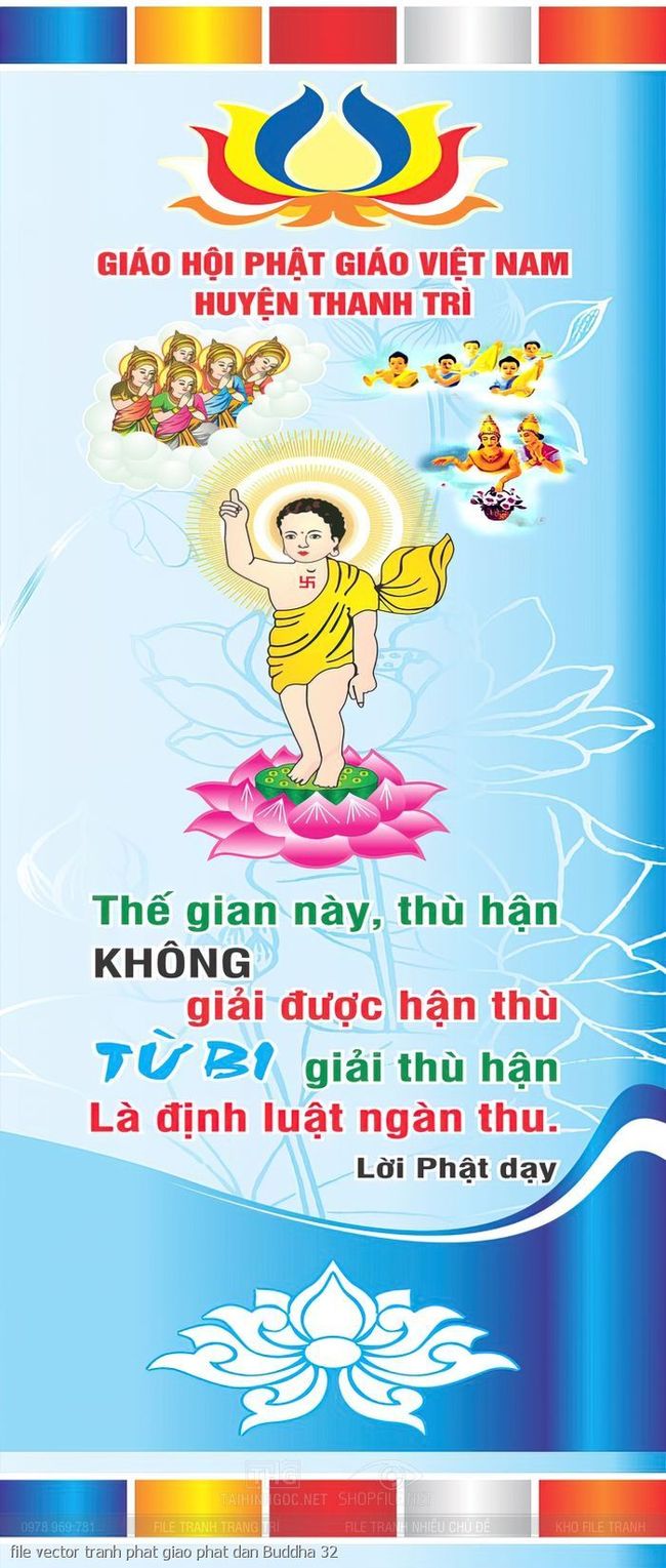 file vector tranh phat giao phat dan Buddha 32