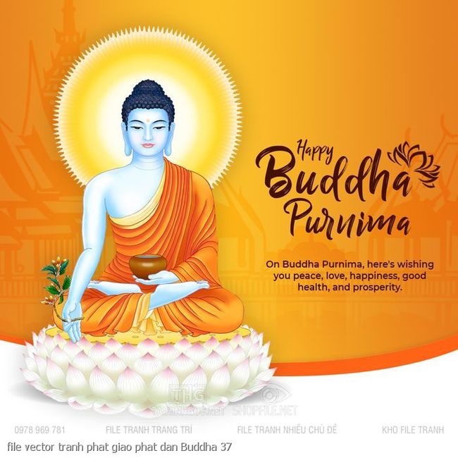 file vector tranh phat giao phat dan Buddha 37