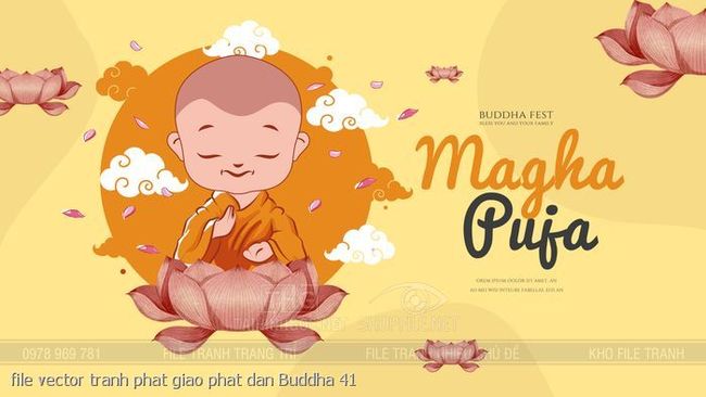 file vector tranh phat giao phat dan Buddha 41