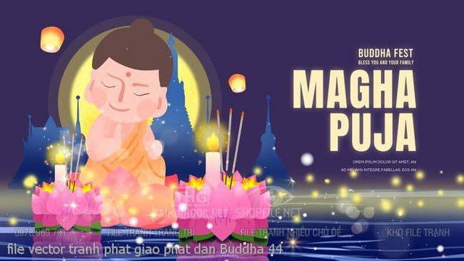 file vector tranh phat giao phat dan Buddha 44