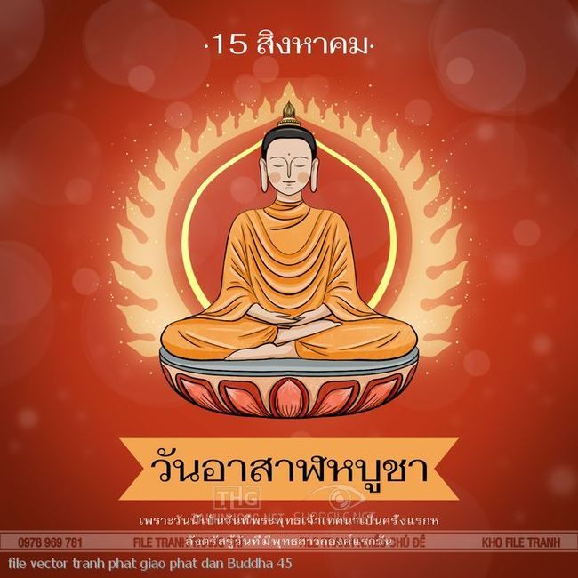 file vector tranh phat giao phat dan Buddha 45