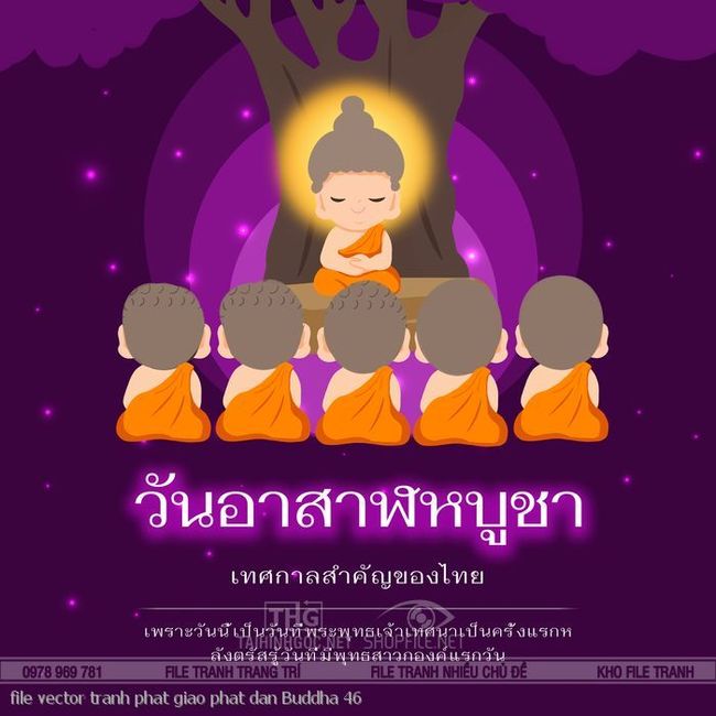 file vector tranh phat giao phat dan Buddha 46