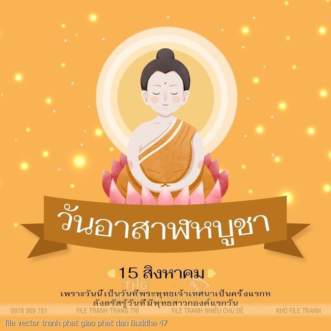 file vector tranh phat giao phat dan Buddha 47