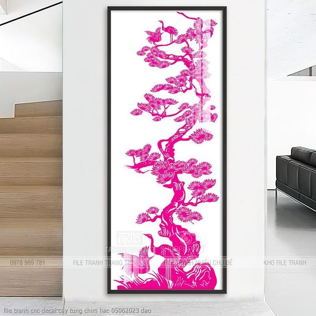 file tranh cnc decal cay tung chim hac 05062023 dao