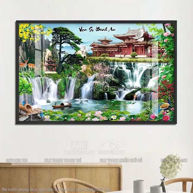 file tranh phong thuy ngoi den co ben thac nuoc 28062023 hieu