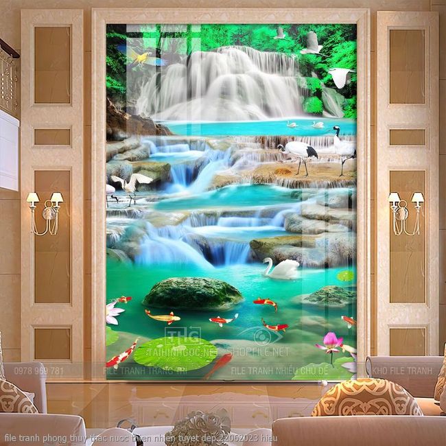 file tranh phong thuy thac nuoc thien nhien tuyet dep 22062023 hieu