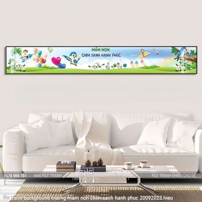 file tranh background truong mam non chim xanh hanh phuc 20092023 hieu