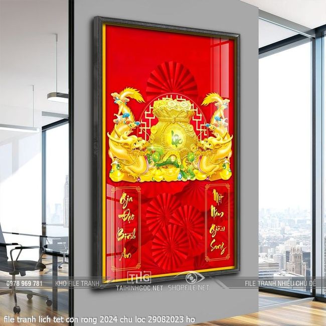 file tranh lich tet con rong 2024 chu loc 29082023 ho