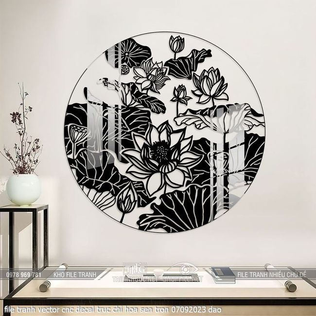 file tranh vector cnc decal truc chi hoa sen tron 07092023 dao