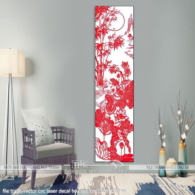 file tranh vector cnc laser decal hoa sen tre 25092023 vy