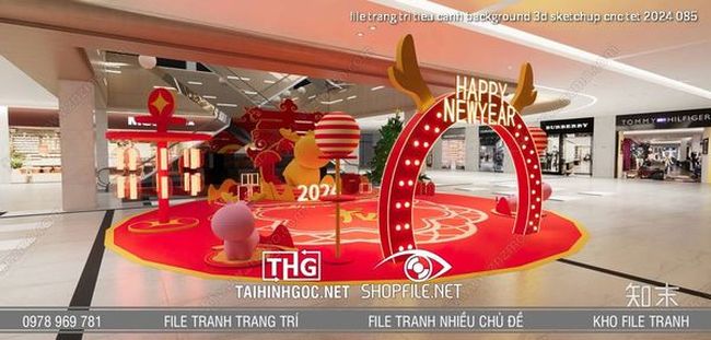 file trang tri tieu canh background 3d sketchup cnc tet 2024 085