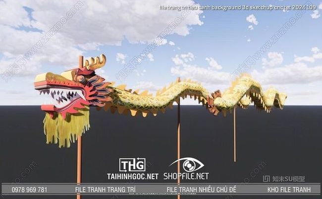 file trang tri tieu canh background 3d sketchup cnc tet 2024 109