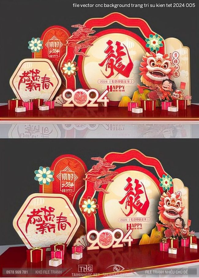 file vector cnc background trang tri su kien tet 2024 005