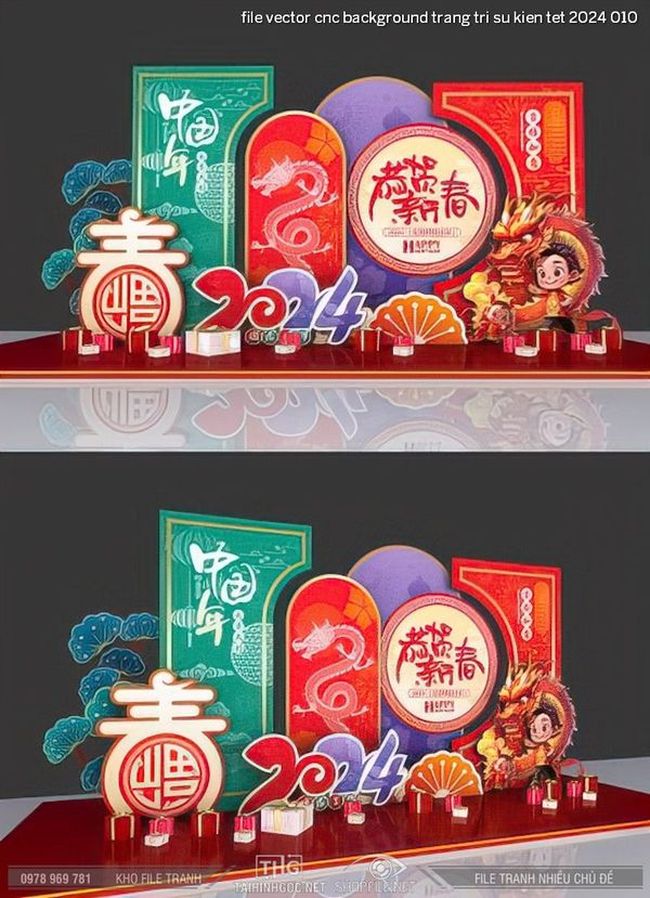 file vector cnc background trang tri su kien tet 2024 010