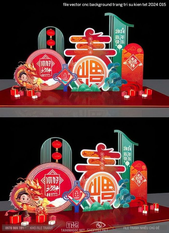 file vector cnc background trang tri su kien tet 2024 015