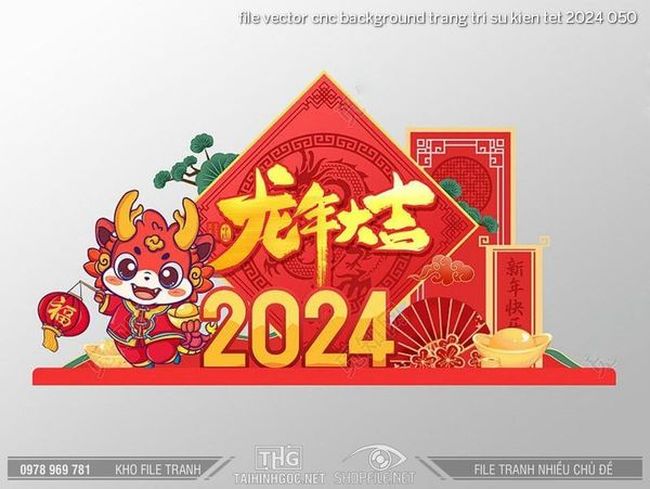 file vector cnc background trang tri su kien tet 2024 050